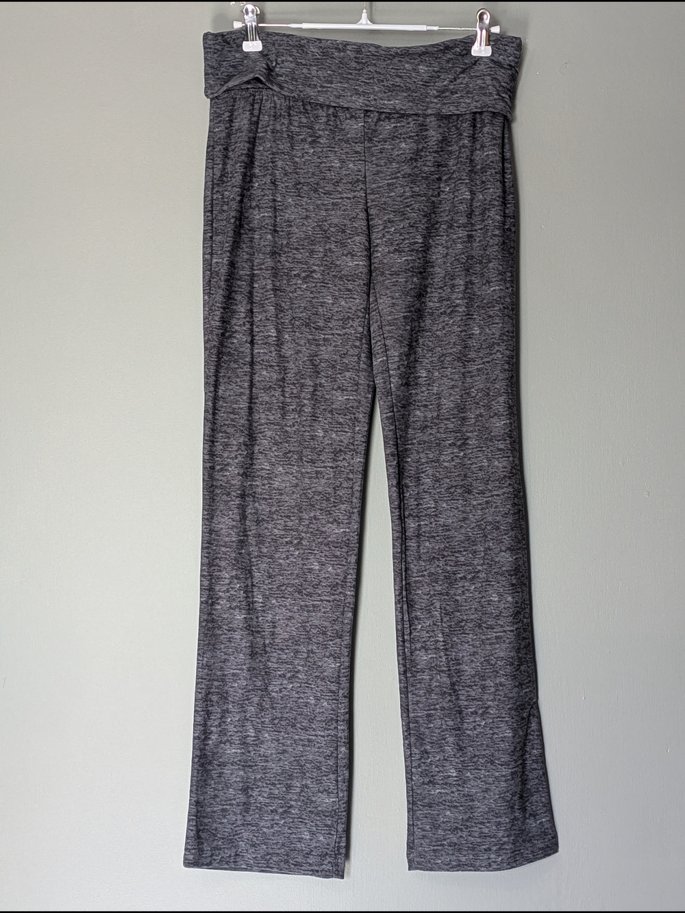 Bobbie Brooks Y2K Low Rise Fold-over Waist Heathered Gray Lounge Pants